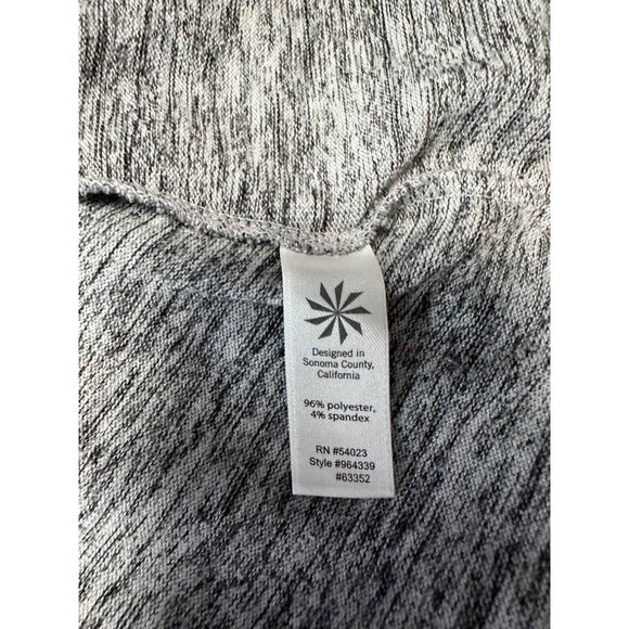 ATHLETA No Sweatin' It Sharkbite Pullover Gray Heather Shirt Women's Size M - Picture 7 of 11